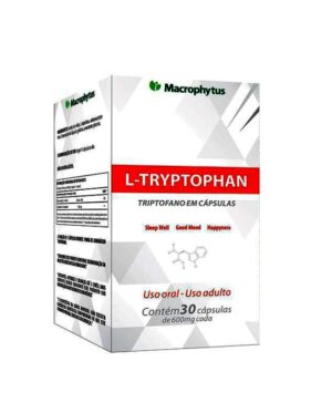 L-Tryptophan 600mg 30 Cáps Macrophytus