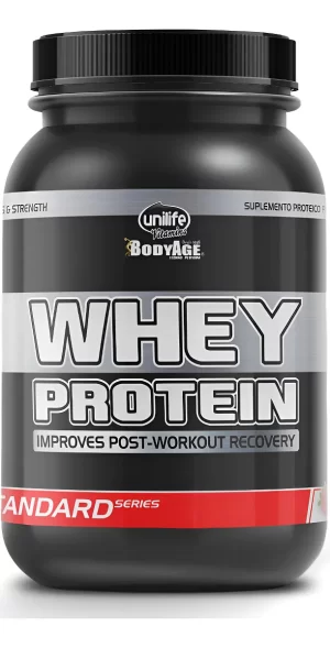 Whey Protein Concentrado Sabor Morango Unilife 900g